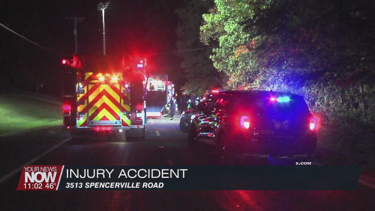 Injury accident on Spencerville Road